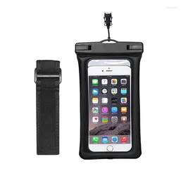 Storage Bags Sealed Waterproof Phone Bag Underwater Touch Screen Camera Dual Perspective Strap Case With Lanyard Arm Bands