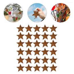 Party Supplies 30 Pcs Rusty Pentagram Metal Barn Stars Christmas Decorations Miniature Iron Western Ornaments Tree