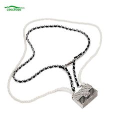 Crossbody Bag Ladies Fashion Luxury Mini Metal Pearl Belly Waist Chain Small Square Shoulder Purse Necklace For Women5246135