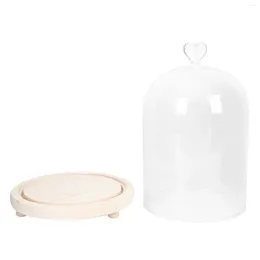 Storage Bottles Glowing Couple Table Food Cover Glass Clear Cake Dessert Display Dome Bell Jar Plant Plate