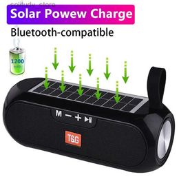 Portable Speakers Portable solar charging Bluetooth speaker waterproof and compatible stereo music box speaker power bank speaker portable speaker Q240328