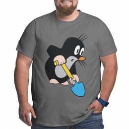 mole Digging T-Shirt for Men Krtek Little Maulwurf Big Tall Tee Shirt T Shirts Plus Size Big Size Large 4XL 5XL 6XL Clothes V5Y7#