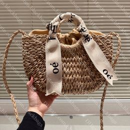 Grass Woven Handbag Designer Straw Tote Bag Fashion Women Crossbody Bag Large Capacity Summer Travel Beach Bag Luxury Ladies Leisure Handbags