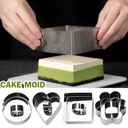 Baking Moulds Cake Moulds Stainless Steel Ring Round Heart DIY Bakeware Cupcake Mould Salad Dessert Die Mousse Tools