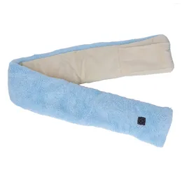 Storage Bags Insulated Heated Scarf Foldable Skin Friendly Electric Heating 5V Light Blue Short Plush 3 Gears Adjustment For Camping