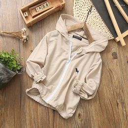 Jackets Children's Sunscreen Clothing Lightweight Ice Silk Cotton Linen Mosquito Resistant Coat Summer Boys And Girls'Sunscreen