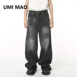 Men's Jeans UMI MAO Vintage Baggy Denim Trousers 2024 Streetwear Wide Leg Loose Pants Fashion Distressed Straight