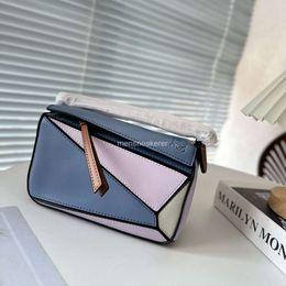 Colours High Cowhide Bags Girl Loe 20cm Bag Spain 2024 Layer Geometric Mini Puzzle Handbag Designer Style Fashion French Top Shoulder Handbag A8LK