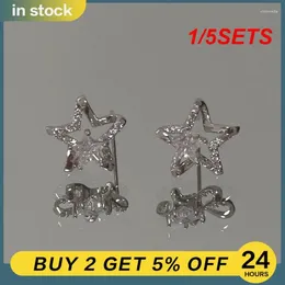 Stud Earrings 1/5SETS Beautifully Crystal Star Shape Sparkling Pentagram For Women Party Jewelry High Quality