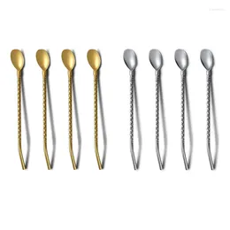 Spoons Iced Tea Spoon With Straw Handle For Drinking Plating Bar Spork Cocktail Ice Cream Mixing And Stirring