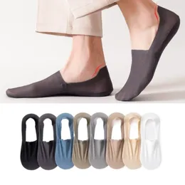 Men's Socks 1pair Elastic Men Boat Comfortable Ultra-thin Non-slip Low Cut Sock Solid Colour Breathable Invisible