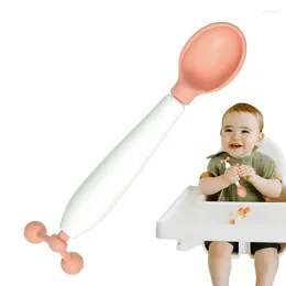 Dinnerware Sets Colour Changing Spoons Children's Spill-Proof Spoon Toddler With Non-slip Handle For Home Travelling Camping Boys Girls