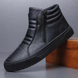 Boots Autumn New British Style Casual Leather Boots Men's Boots Hightop Men's Shoes Korean Version of The Trend In Winter