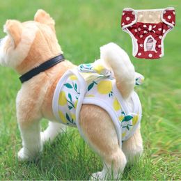 Dog Apparel Reusable Female Dogs Diaper Pants Sanitary Bowknot Diapers For Menstruation Pet Cat Physiological Safety