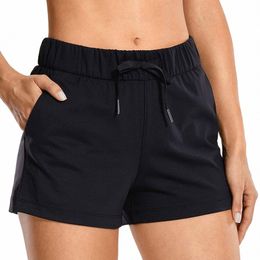 summer Women's Shorts Fi Sports Solid Colour Pocket Loose Casual Shorts Yoga Pants 865w#