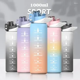 Water Bottles Sports Bottle Gradient Color Leak Proof Cup Outdoor Travel Fitness Portable Jug Large Capacity Plastic Drinking Kettle