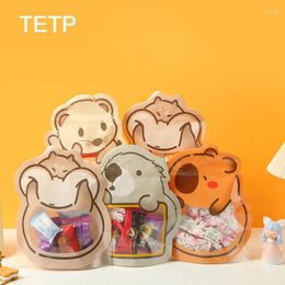 Storage Bags TETP 50Pcs Food Packaging Bag With Clear Window Birthday Party Baby Shower Candy Chocolate Cookies Gift Decoration