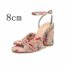Sandals New 2023 Summer Woman Super High Heel with Butterfly-knot Sweet Lady Office Shoes Plus Size 35-46 H240328IGA8