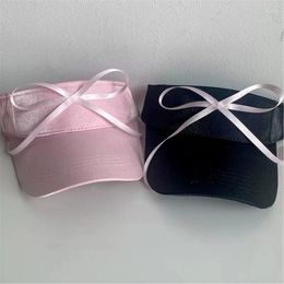 Berets Empty Top Baseball Hat For Girls Balletcore Bow Casual Sports Gym Mountain Camping Outdoor Activity