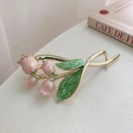 Hair Clips Barrettes Fashion Pink Temperament Big Bell Orc Pearl Sticks For Women Flower Metal Clip Accessories Gift Drop Delivery Jew Otvht