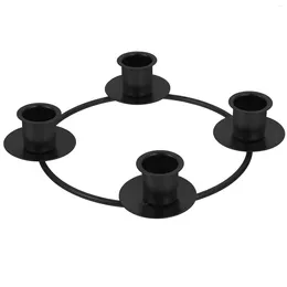 Candle Holders Candles Table Centerpiece Candlestick Accessories Christmas Ring Xmas Rings Party Iron Decorative Ornament Holder