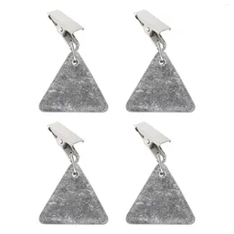 Table Cloth 4 Pcs Tablecloth Pendant Holder Skirt Clip Outdoor Cloths Stone Weights Holders Iron Simple Windproof Clips Stainless Steel