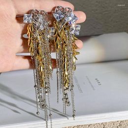 Dangle Earrings XIALUOKE Geometric Metal Ear Of Wheat Rose Flower Drop Women Vintage Personality Tassels Party Bride Jewellery