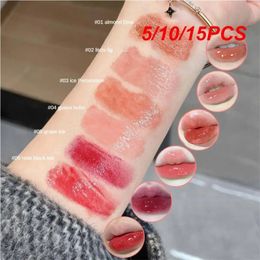 51015PCS Colorful Lipstick Hydrating Improve Dryness Moisturizing Lip Gloss Care Honey Oil Pen Water Glossy Soft Shiny 240321