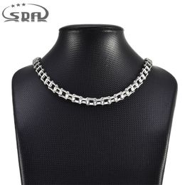 SDA New Fashion Motorcycles Chain Necklace 7mm45cm Long Biker Chain Stainless steel cuban Chain Man Woman Neckalce 201013318Y