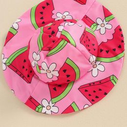 Clothing Sets Born Girl Outfit Watermelon Print Sleeveless Romper Dress With Hat Summer Clothes