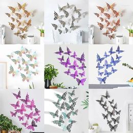 Window Stickers Flying Hollow Butterfly Home Decoration Festival Party Cardboard Bohemia LK04 Ten Colours