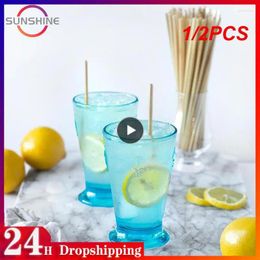 Drinking Straws 1/2PCS 20cm Disposable Wheat Straw Eco-Friendly Natural Portable Environmentally Bar Accessory