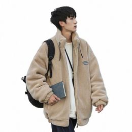 japanese Cityboy Winter Cott-Padded Men Cmere Thickened Fi Korean Cmere Coat Loose Trend Stand-Up Collar Y2k Coat v3p0#