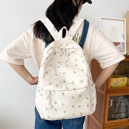 Backpack Flower Shopper School Bags For Teenage Girls Women Tote Bag Nylon Women's Shoulder Korean