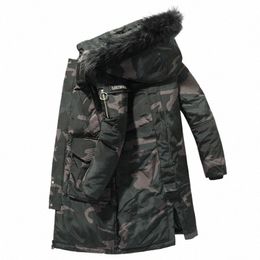 men's Camoue Down Jacket Winter -30 Degrees Thick Warm Hooded Coat Casual Zipper Windbreaker Clothing White Duck Down Parkas 21it#