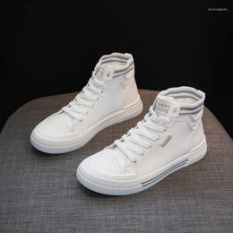 Casual Shoes White Sneakers Spring Women High Top Vulcanize 2024 Female Fashion Ankle Student