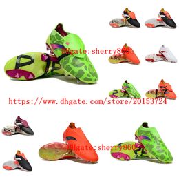 Mens boys women Soccer Shoes Elitees Tonguees FG Outdoor Scarpe Calcio Firm Ground Botas De Futbol kids size 35-45EUR