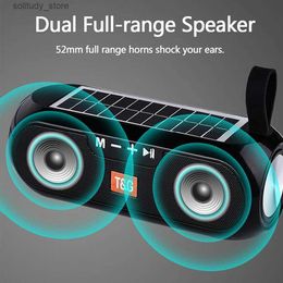 Portable Speakers Wireless speaker Bluetooth 5.0 solar powered charging wireless handheld silver Grey