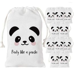 Gift Wrap Panda Party Favor Bags 12 Pack Goodie Candy Treat For Like A Birthday Decorations Baby Shower Supplies