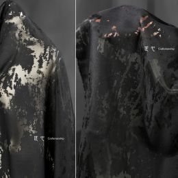 Fabric Jacquard Fabric Black Translucent Light Sheer Texture Dress Fashion Designer Cloth Diy Apaprel Sewing Fabric Material