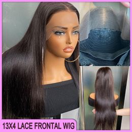 On Sale Wholesale Malaysian Peruvian Brazilian Natural Wave 13x4 Brown Lace Frontal Wig 100% Raw Virgin Remy Thick Human Hair