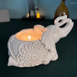 Candle Holders Animal Elephant Resin Candlestick Dining Table Study Decoration And Ornaments