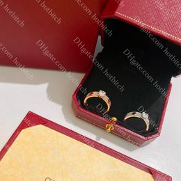 Luxury Designer Diamond Ring Classic Women Wedding Engagement Ring High Quality 925 Silver Jewellery Rings Lovers Anniversary Gift With Box