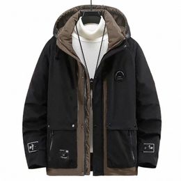 cargo Down Jacket Men Winter Warm Thick Jackets Plus Size 12XL Men's Puffer Jacket Fi Casual Winter Patchwork Coat Male p6zk#