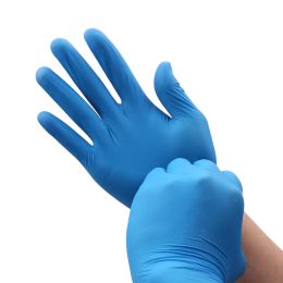 Lighters 100 Pieces Blue Chemical Resistant Rubber Nitrile Latex Work Housework Kitchen Home Cleaning Car Repair Tattoo Car Wash Gloves