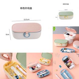 2024 2024 Household Multifunctional Needle And Thread Storage Box Portable Sewing Box Sewing Kit Set Of Hand Sewing Needle Storage Box
