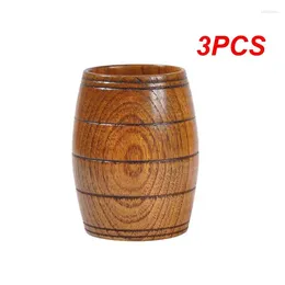 Cups Saucers Wooden Handmade Cup Japanese-style Log Making Anti-scalding Tea Wine Barrel Beer Glass 175ml