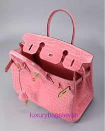 10a Top Quality Bag Women Purse Hremms Birkks Designer Tote Bags Nile Crocodile High Gloss Leather Womens Wax Thread Hand Handbag Luxury with Real Logo