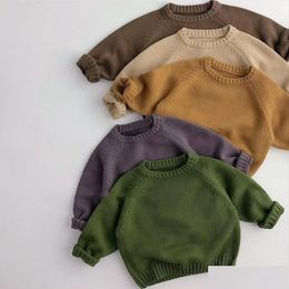 Pullover Plover Childrens Sweater In Spring And Autumn Knitted Vintage For Boys Girls Loose Cotton Wear 230809 Drop Delivery Baby Kids Dhxmv