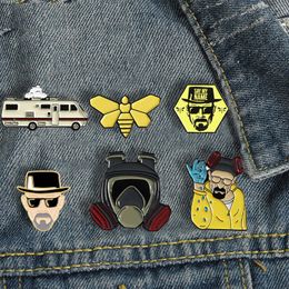 breaking bad Enamel Pins Movie Fans Metal Brooches Badges Denim Clothes Women Pins Gifts